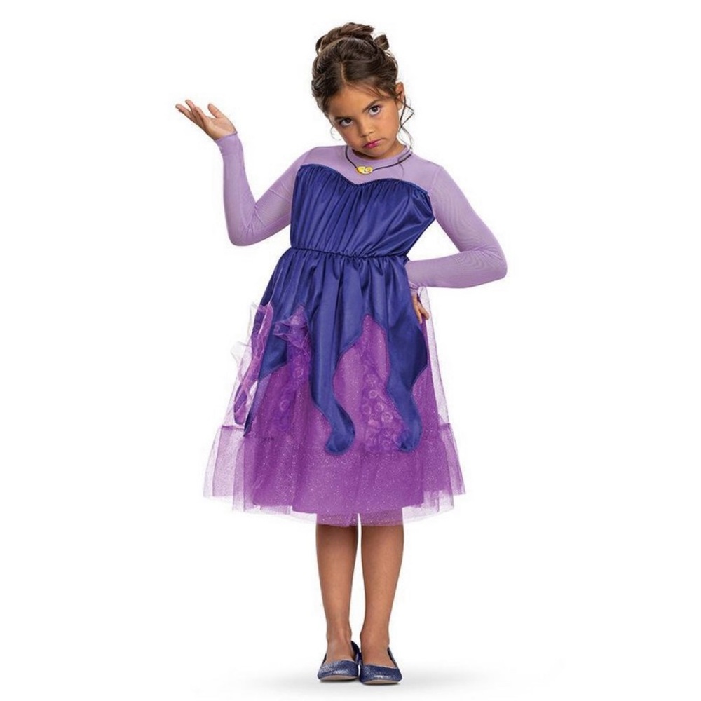 NWOT! Kids' Disney The Little Mermaid Ursula Costume Dress 10-12